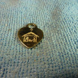Tiffany & Co Heart Charm_ Manger with Christ Mary & Joseph